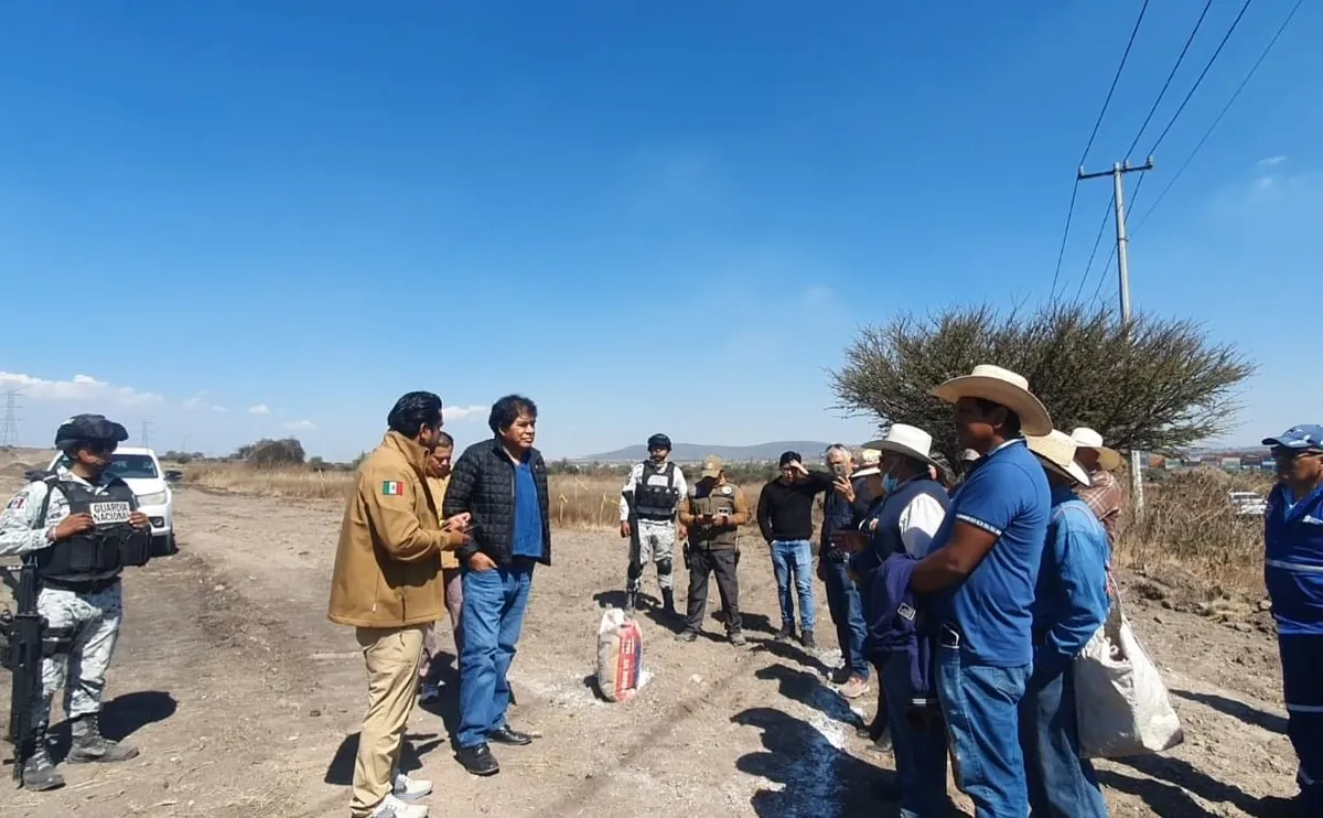 Conflicto ejidal frena obras del tren México-Querétaro en Tepeji del Río