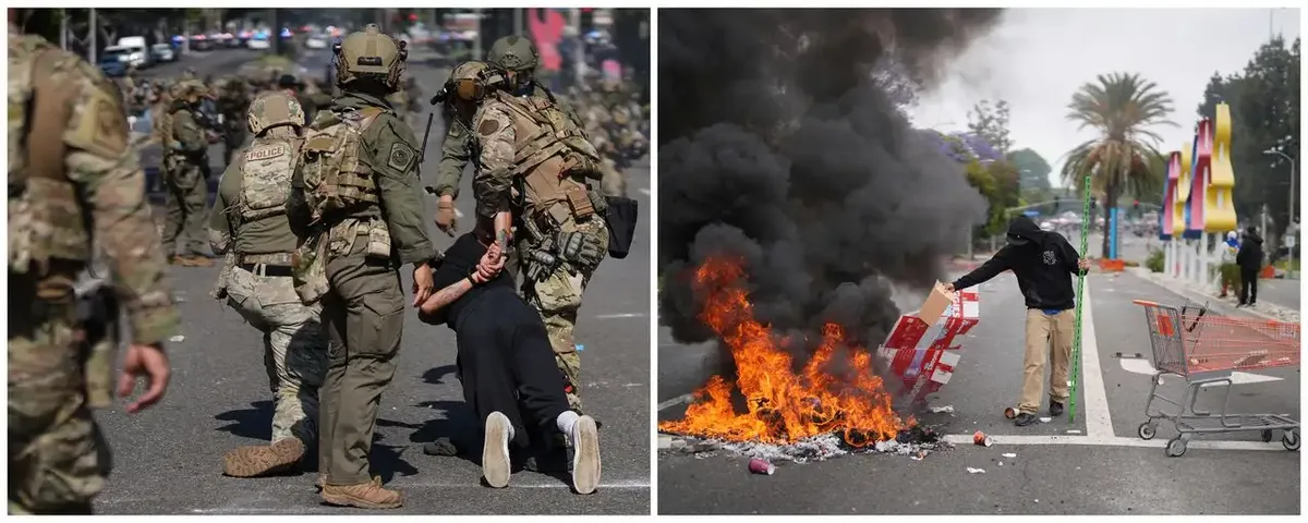 Resistencia en California: enfrentamientos por redadas antiinmigrantes en Los Ángeles