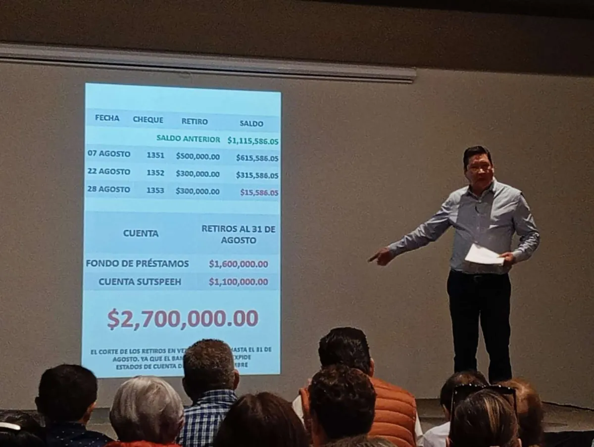 Víctor Licona denuncia saqueo en SUTSPEEH