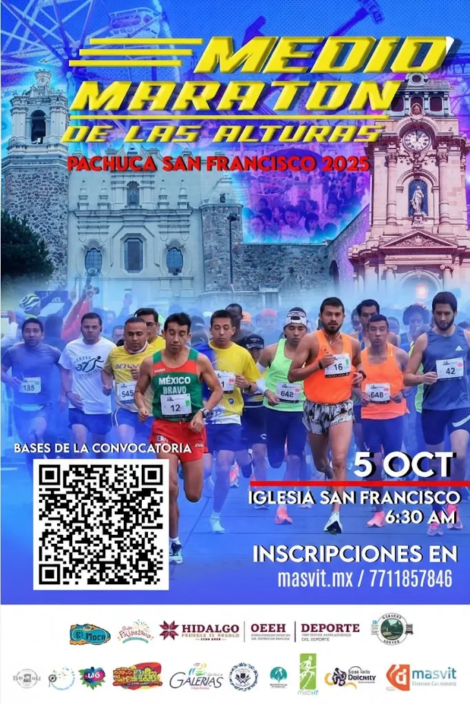 Feria San Francisco Pachuca 2025: Medio Maratón de las Alturas este domingo