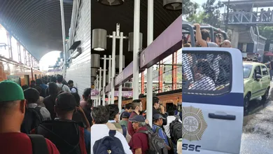 La fuerte lluvia provocó inundaciones que obligaron a modificar el servicio de la Línea A del Metro CDMX.