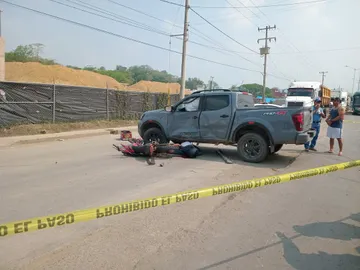 Fallece moclicista repartidor tras choque en Huejutla