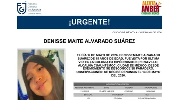 Denisse Maite Alvarado Suárez desapareció en la alcaldía Cuauhtémoc; autoridades activaron la Alerta Amber en CDMX.