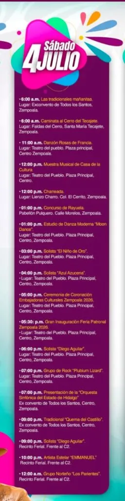 Todo listo para la Feria de Zempoala 2026: conoce las fechas y artistas invitados