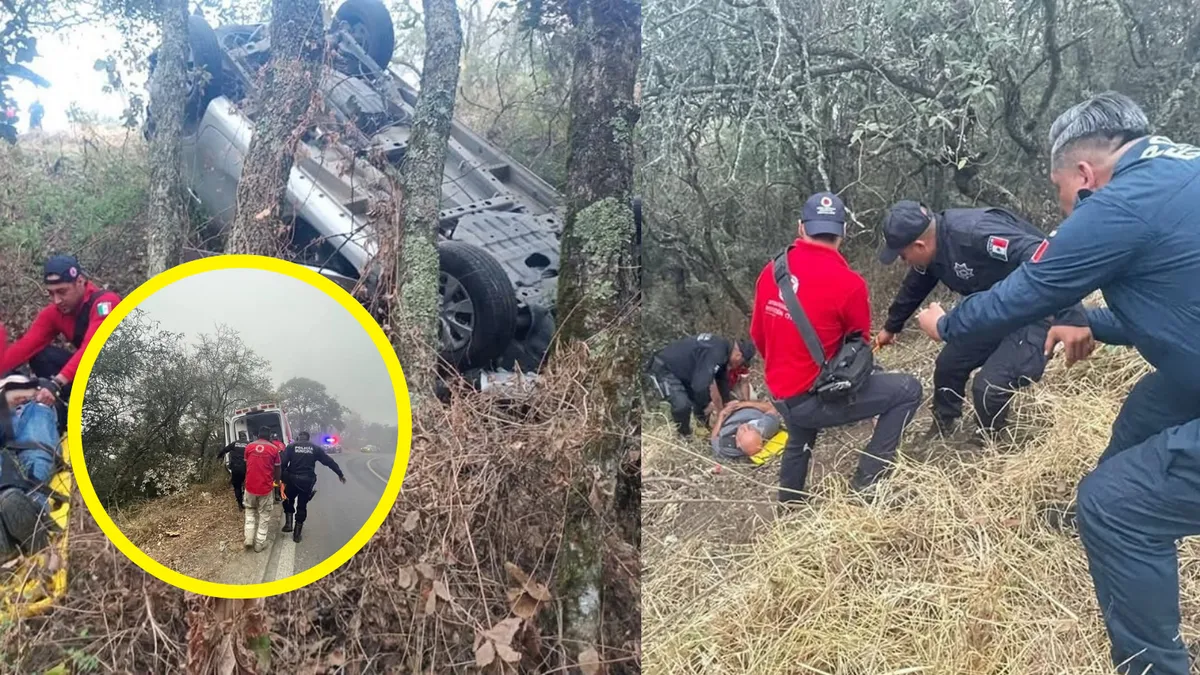 Accidente vehicular en la carretera México-Tampico