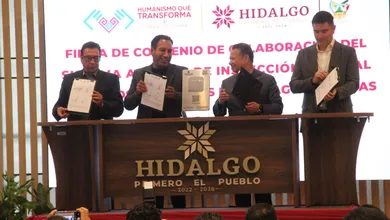 Firma de convenio entre Hidalgo y Chiapas sobre inspección laboral.