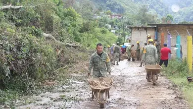 camino rural en Tenango de Doria tras intensas lluvias