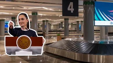 Terminal del AIFA y la presidenta Claudia Sheinbaum