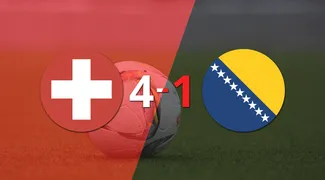 Mundial 2026: Bosnia-Herz. fue goleado 4 a 1 por Suiza