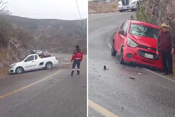 Accidente en la carretera Tasquillo-Zimapán provoca derrame de combustible