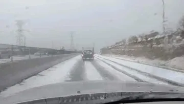 FOTOS: Granizada en la carretera Pachuca-Tulancingo
