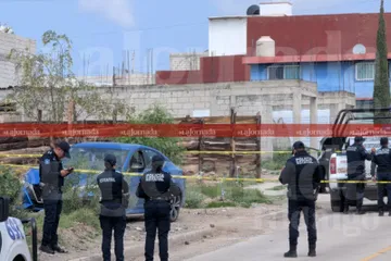 Zona acordonada tras ataque armado en Pachuca.