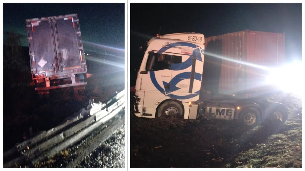 Accidente de tractocamiones en Arco Norte