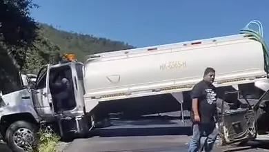 Choque de pipa provoca cierre total en la carretera México-Tuxpan