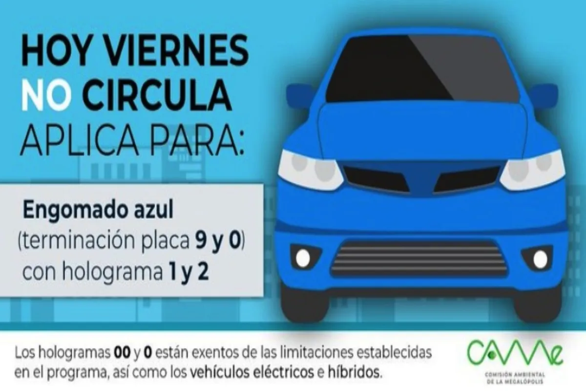 Hoy no Circula viernes 14 de mayo CDMX y Edomex