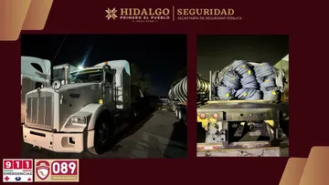 Policías aseguran tráiler con varilla