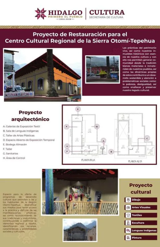 Centro Cultural de la Sierra Otomí-Tepehua fue anunciado hace un año sigue sin ser restaurado