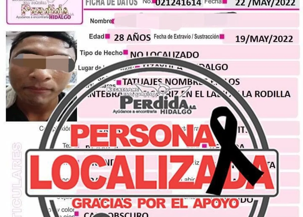 Localizan sin vida en Ecatepec a hombre que era buscado en Tizayuca