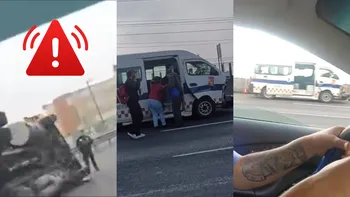 Servicios de emergencia y autoridades atienden un choque múltiple en la autopista México-Pachuca, donde se reportaron seis personas lesionadas.