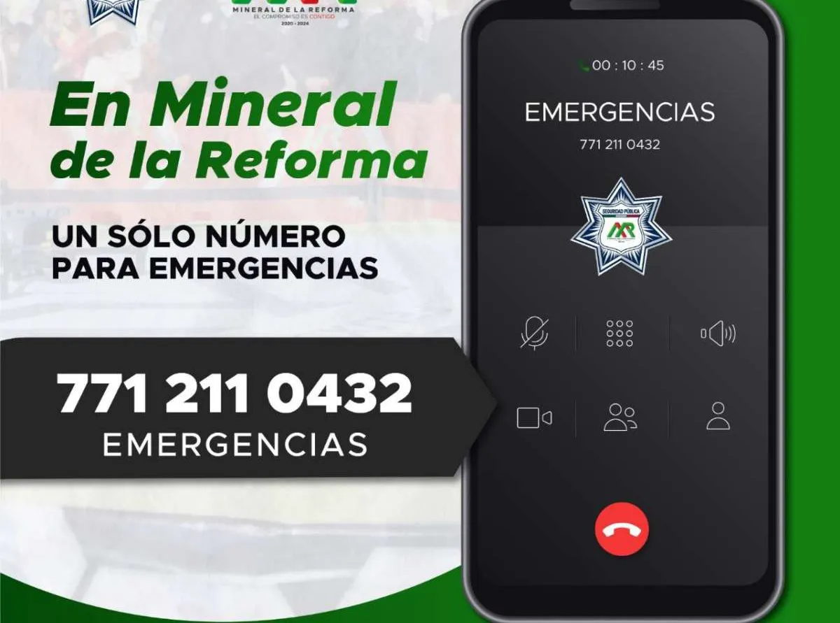 Mineral de la Reforma lanza número de emergencia