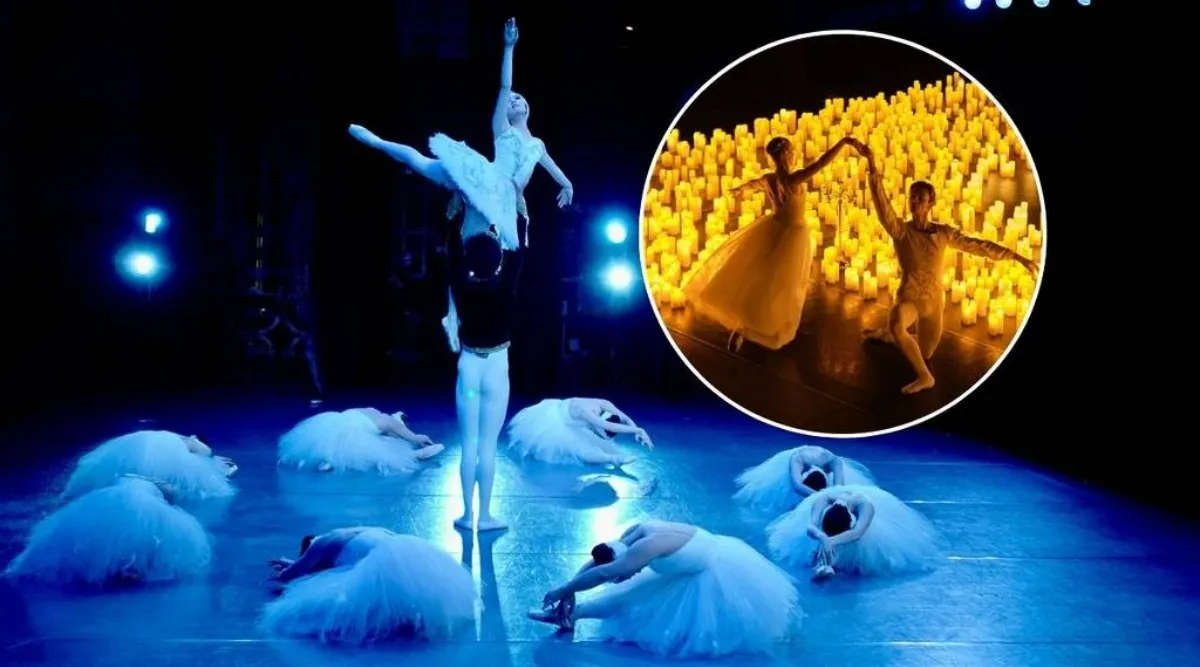 Bailarinas de ballet clásico interpretando El Lago de los Cisnes.