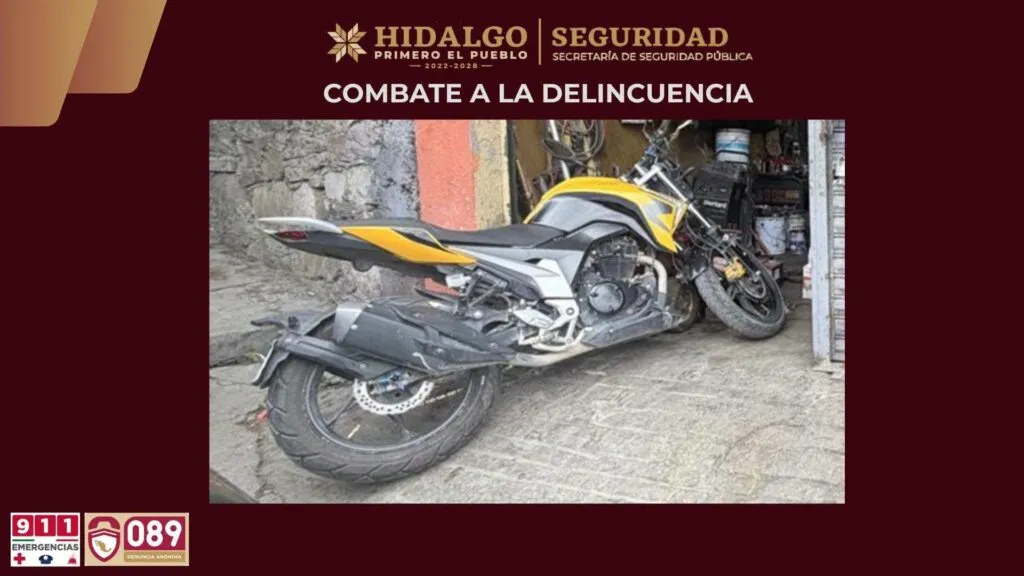 Mineral de la Reforma: Recuperan una motocicleta robada; hay cinco detenidos