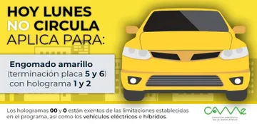 Hoy No Circula lunes 23 de agosto: placas y engomados CDMX y Edomex
