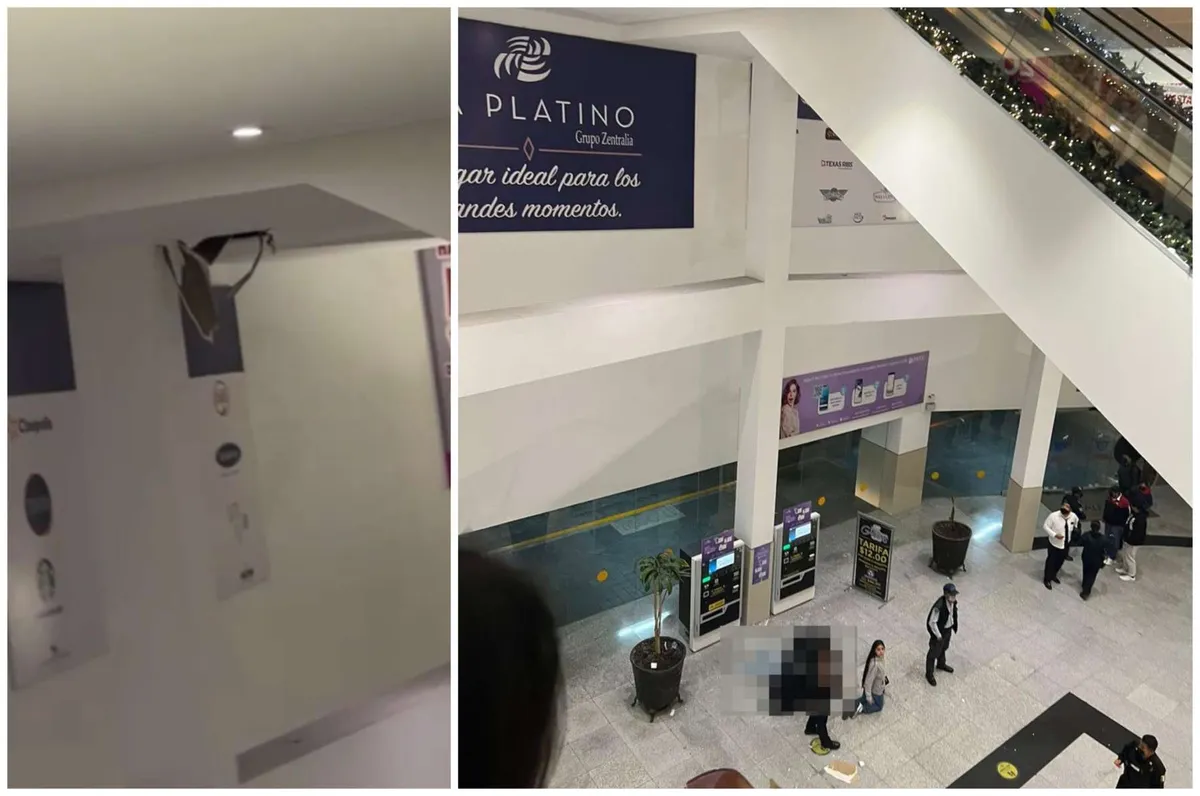 Cae mujer desde el segundo piso en Galerías Pachuca