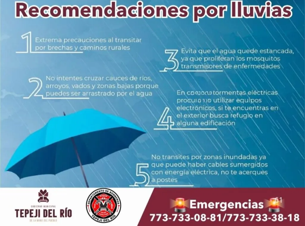 Protección Civil refuerza vigilancia de afluentes en Tula y Tepeji por ‘Ercik’