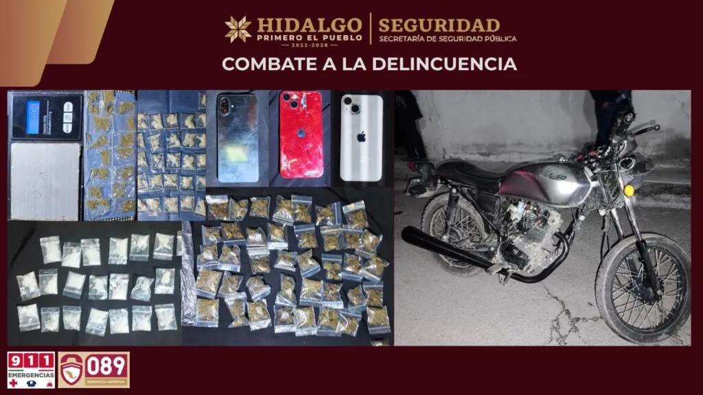 Tolcayuca: detienen a cinco, incluido un menor, durante operativo antidrogas