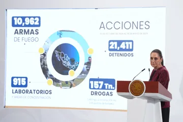 Claudia Sheinbaum presenta avances en seguridad