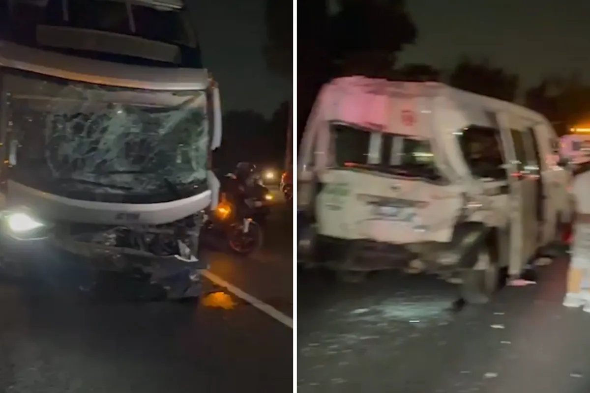 Tráfico detenido y escenas de tensión. Un autobús y una combi colisionaron rumbo a Indios Verdes. Esto es lo que se sabe.