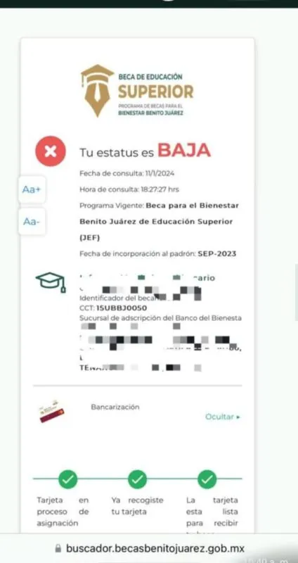 Universidades Benito Juárez: alumnos acusan discriminación por bajas injustificadas