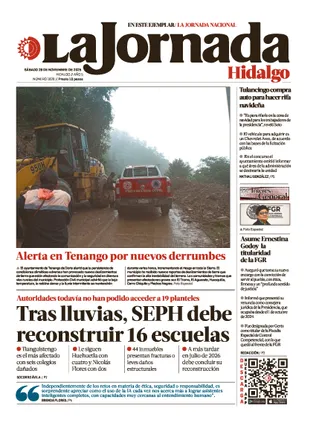 La Jornada Hidalgo | 29 de noviembre de 2025