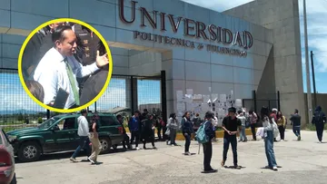 Protesta sindical en la Universidad Politécnica de Tulancingo