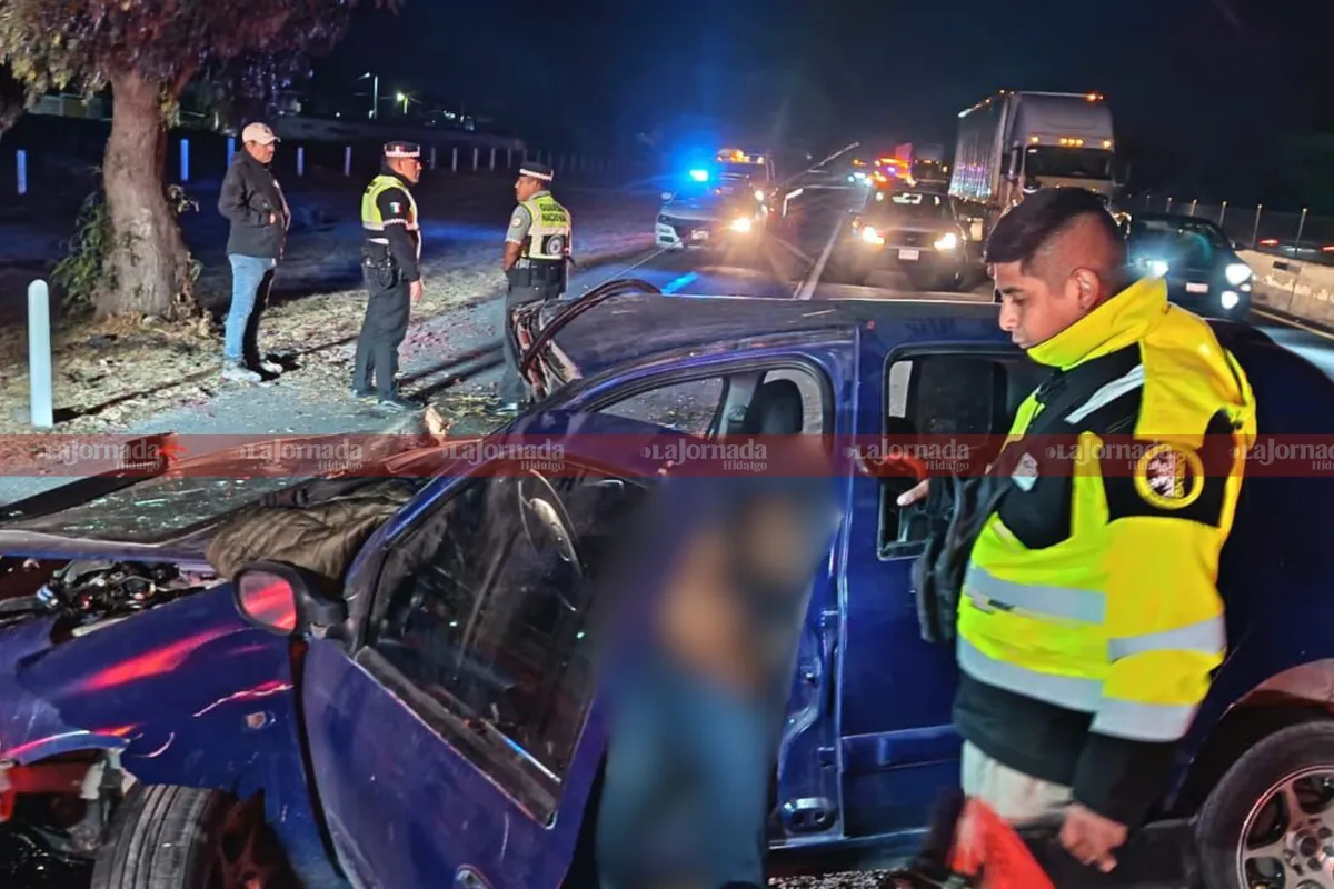 Accidente en el km 55 de la México–Pachuca moviliza a emergencias durante la noche. Conoce los detalles.