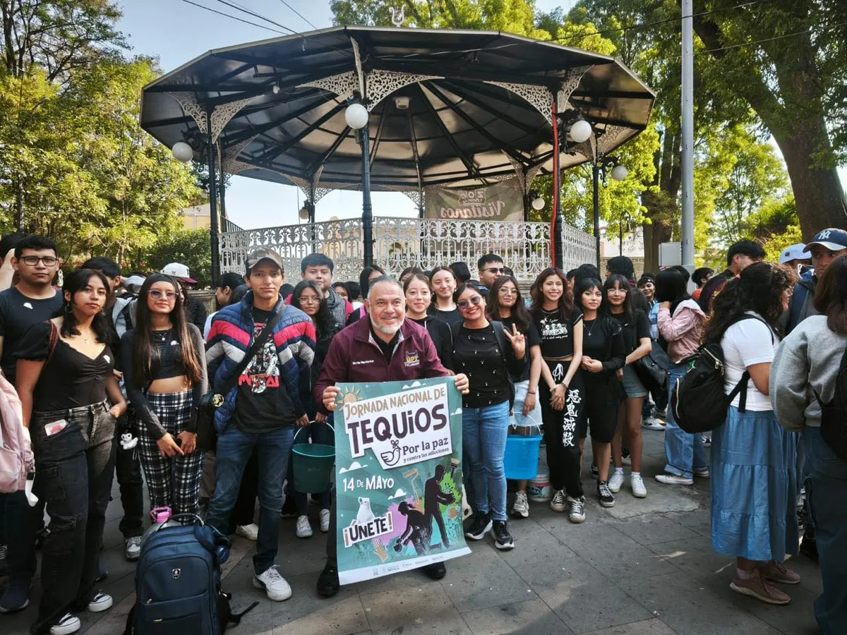 Escuelas en Hidalgo se suman a la Jornada Nacional de Tequios por la Paz y contra las Adicciones