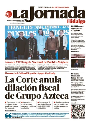 La Jornada Hidalgo | 14 de noviembre de 2025