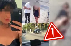 Momento en que la mujer atropellada en Brasil es arrastrada por el coche de su exnovio en São Paulo.