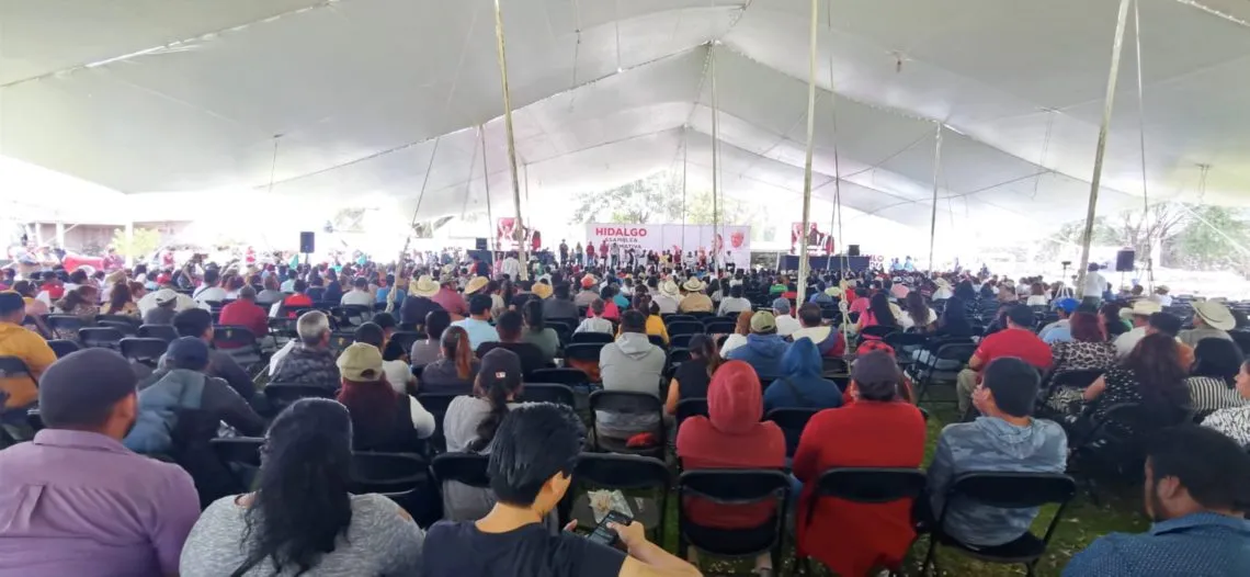 Apoyo a Claudia Sheinbaum reúne a 2000 personas en Ixmiquilpan