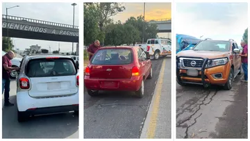 Personal del Sitmah interviene un vehículo que invadió el carril exclusivo del Transporte Metropolitano.