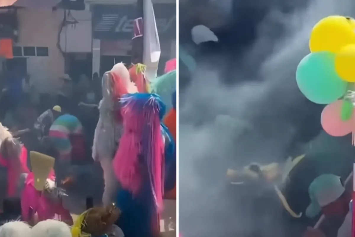 Sin protocolos: el accidentado carnaval de San Bartolo donde “apagaron” el fuego con cerveza