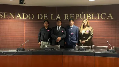 Estudiantes de la UPMH participando en las mesas de trabajo del Senado de la República sobre el T-MEC.