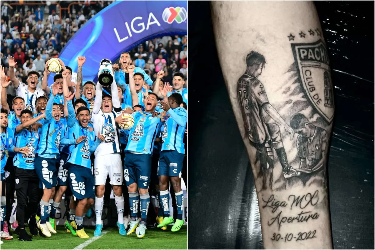 Pachuca: Papá de futbolista de los Tuzos se tatúa la séptima