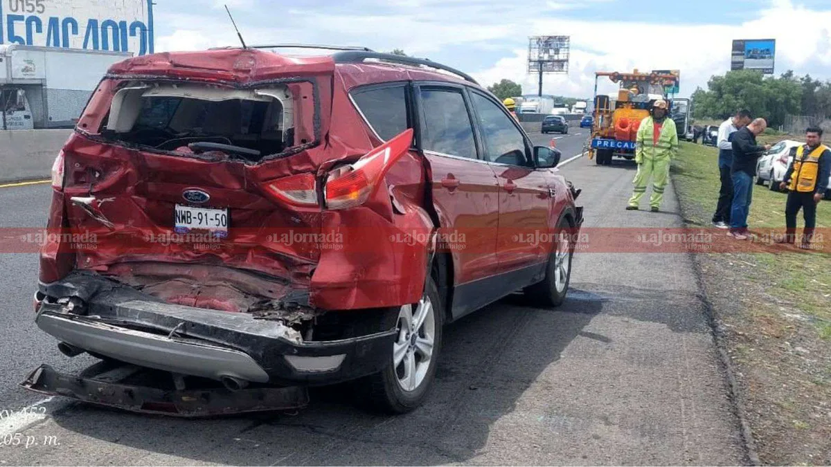 Autopista México-Pachuca: carambola a la altura de Tizayuca genera caos vial
