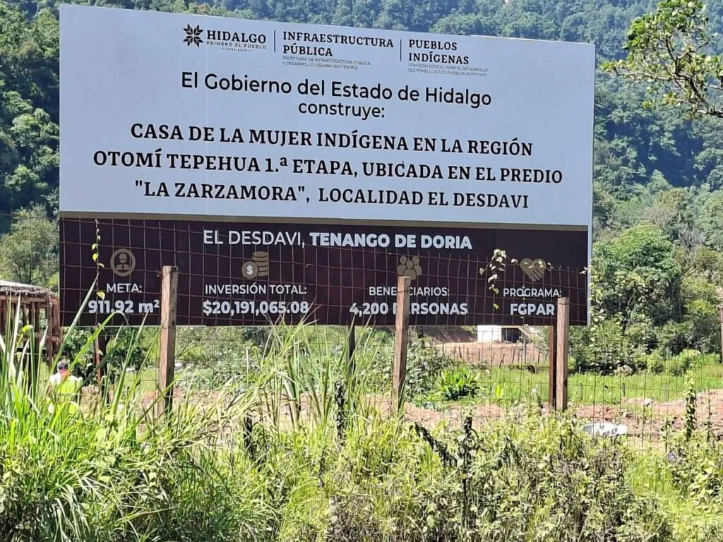Casa de la Mujer Indígena en Tenango supera 75 por ciento de avance