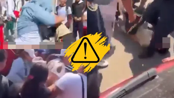 Casi linchan a Diego en Tláhuac, CDMX, tras apuñalar a Jeremy afuera de una secundaria; el momento quedó en video.