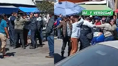 Personas agreden a oficiales