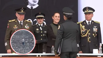Durante el aniversario de la Guardia Nacional, Sheinbaum reconoció a elementos por el operativo en Teotihuacan, decomisos de droga y actos de honestidad.