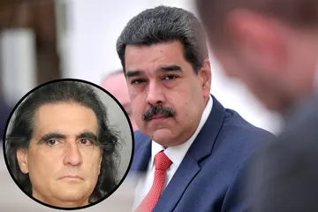 Foto de Alex Saab y Nicolás Maduro.